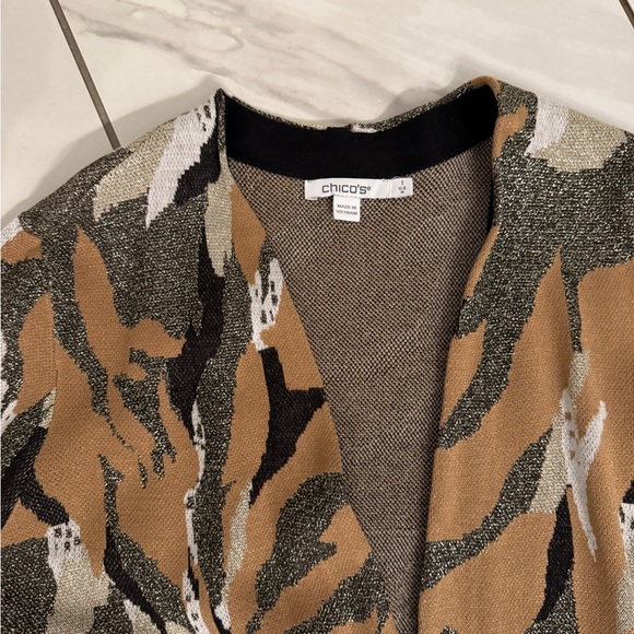 Chico's Multicolor Patterned Cardigan - Picture 2 of 4